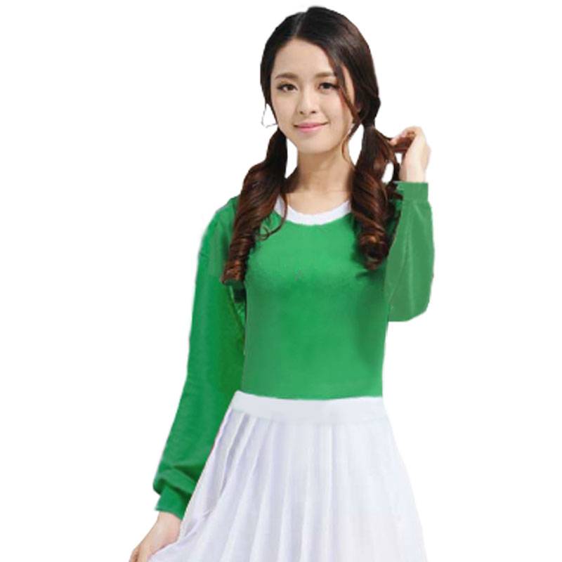 Long sleeves, green and blue shirts